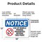 Signmission Use Of Mobile Phones Prohibited, 18 in W x Rectangle, Plastic OS-2PACK-NS-P-1218-L-18801 - alternate 6